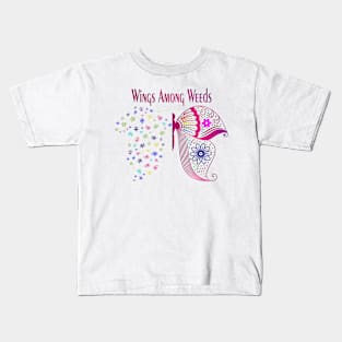 Wings Butterfly Flowers Gift For Best Mothers Lovers Kids T-Shirt